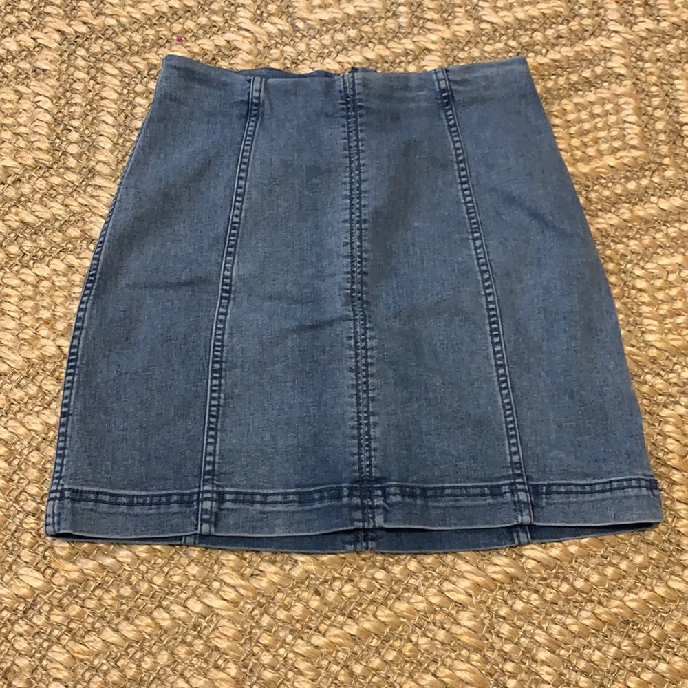 free people stretchy-denim skirt